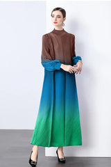 Truly Pleated Cuff Sleeve Dress