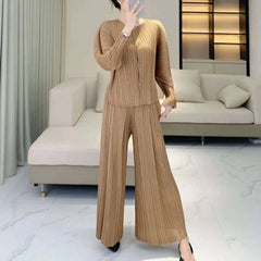 Luxe Pleated Blouse & Palazzo Pant