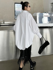 Luxury Poplin Balloon Blouse