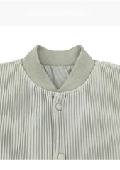 Luxury Plisse Bomber Jacket