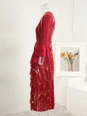 Luxury Pleats Formal Dress