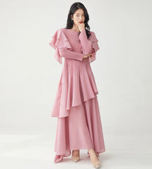 Luxury Pleats Ruffle Formal Dress