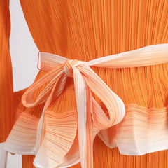 Luxe Tiered Ruffle Pleats Dress