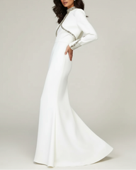 Crystal Embellished Capelet Dress