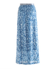 Sequin Glitter Straight Midi Skirt