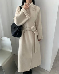 Luxury Wool-Blend Long Coat