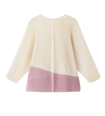 Pleated Two-Tone Blouse Top