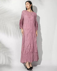 Luxury Crinkled Pleated Dress