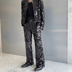 Men's Luxury Sequin Jacket & Pants 2-Piece Suit Set