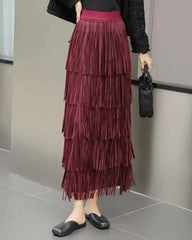 Plissé Pleats Maxi Skirt