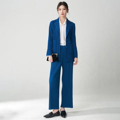 Luxury Plissé Blazer & Trousers
