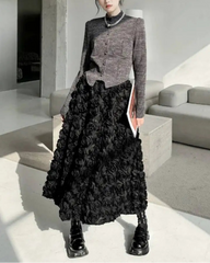 Luxury Floral Appliqué Skirt