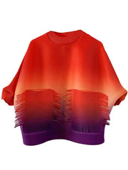 Pleated Ombre Blouse Top