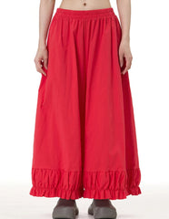 Avant-Garde Ruffled Hem Pants