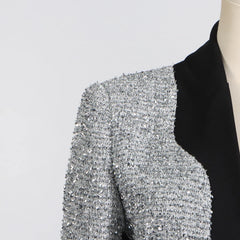 Couture Half-Tweed Half-Black Blazer