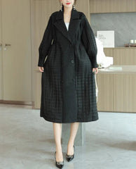 Luxury Plissé Cotton Padded Coat