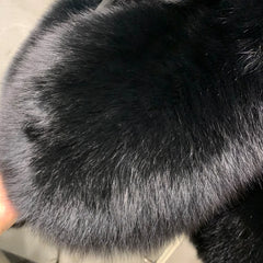 Genuine Cropped Fox Fur Coat