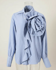 Oversized Pinstriped Blouse