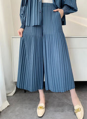 Luxury Pleated Wide-Leg Culottes