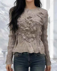 Luxury Crinkle Pleated Top