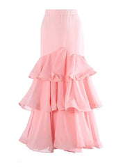 Luxury High-Waisted Ruffle Skirt