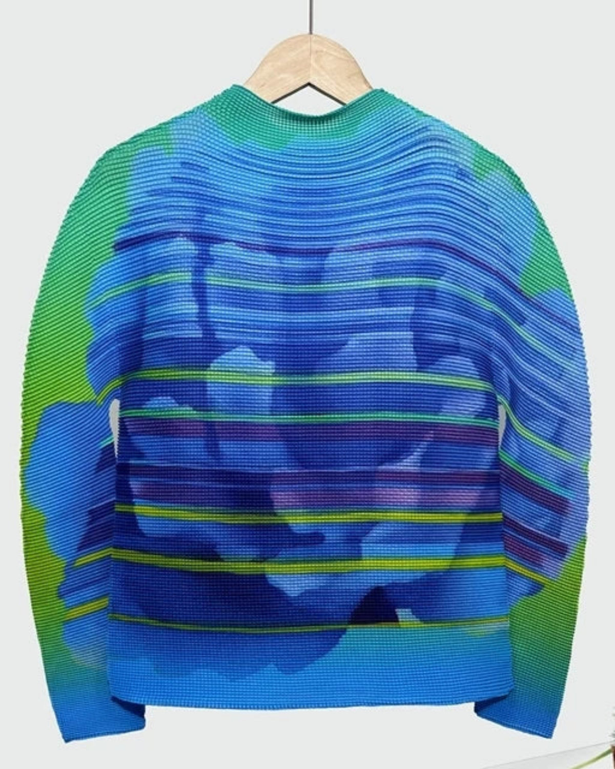 Floral Plissé Sculptural Top