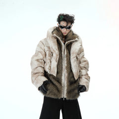 Men's Faux Fur Hooded Parka - Streetwear Icon