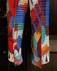 Multicolor Palazzo Pleated Pants