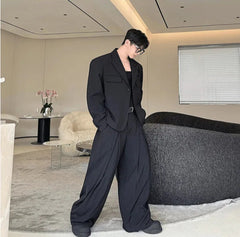 Men's Oversized Suit with Wide Leg Trousers