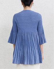 Luxury Pleats Flared-Cuff Top