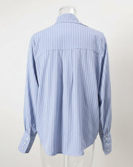 Oversized Pinstriped Blouse