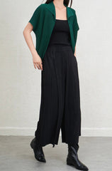 Wide-Leg Plissé Daily Trousers