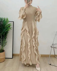 Luxurious Plissé Ruffles Dress