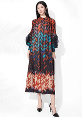 Luxury Geometric Plissé  Dress