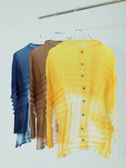 Luxe Pleated Lightweight Cardigan