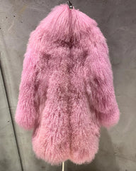 Couture Curly Lamb Fur Coat