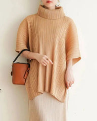 Luxury Pleated Short Sleeve Top