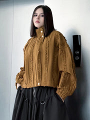 Avant-Garde Oversized Ruffled Top
