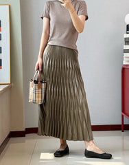 Luxury Pleated Folded Skirt
