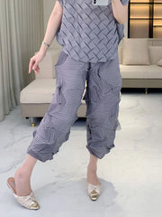 Luxe Pleated Crinkled 2-Piece Set