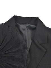 Luxury Asymmetric Ruffle Blazer