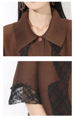 Luxury Petite Pleated Lace Pant Set