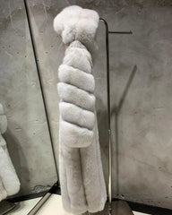 Women's Fox Fur Hooded Coat