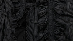 Men's Ruffle Pleated Shirt Luxe Streetwear