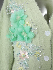 Luxury Floral Knit Cardigan