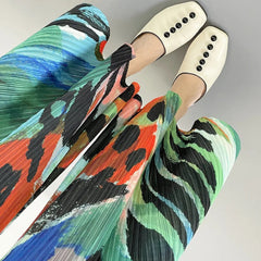 Luxe Plissé Pull-On Pants