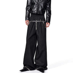 Men's Luxury Drawstring Studded Pants