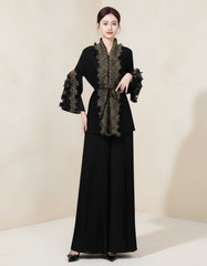 Luxury Plissé Formal 2-Piece