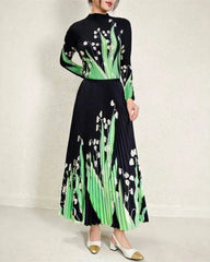 Elegant Pleated Skirt Set