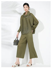 2 Piece Truly Pleated Sweater & Pant Set